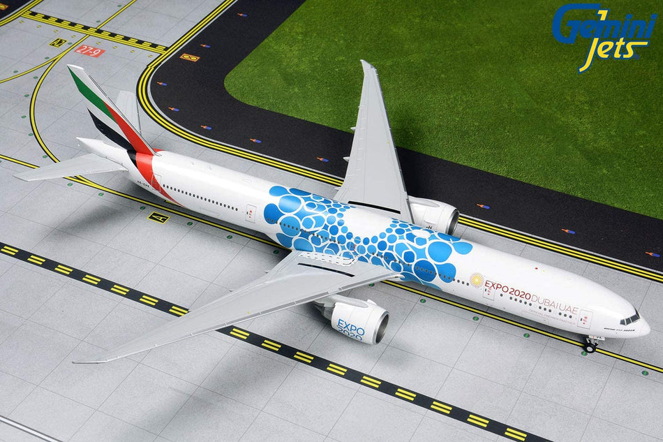 Gemini Jets Emirates B777-300ER Blue Expo 2020 Diecast - A6-EPK - 1/200 - G2UAE776