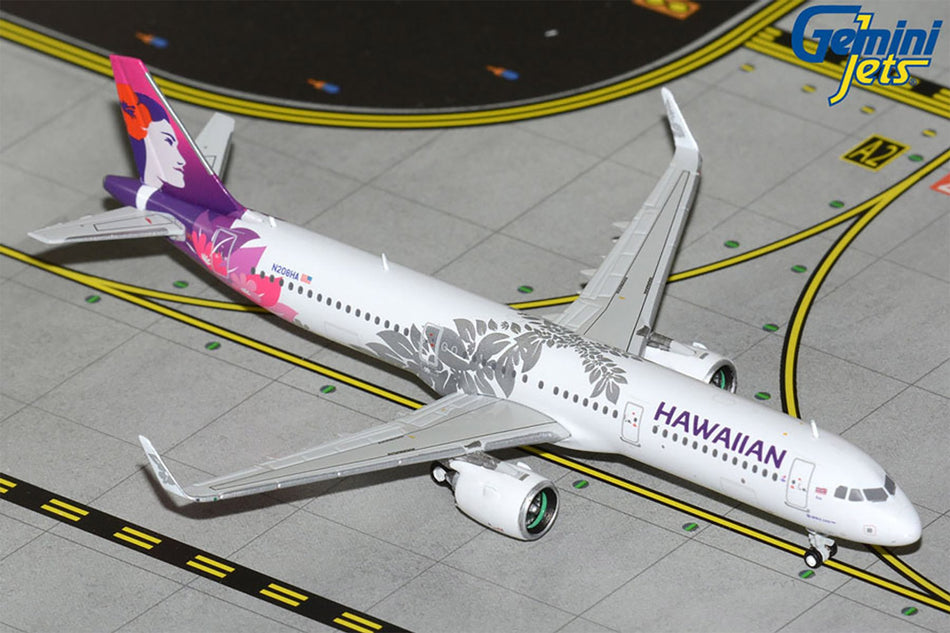 Gemini Jets Hawaiian Airlines Airbus A321Neo Diecast - N208HA - 1/400 - GJHAL2302