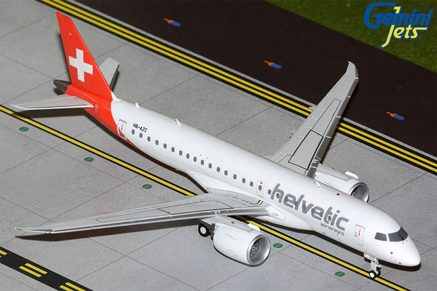Gemini Jets Helvetic Airways Embraer E190-E2 1:200 Diecast Model Aircraft - HB-AZC - G2OAW1388