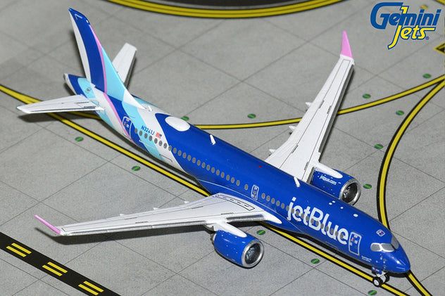 Gemini Jets JetBlue Airbus A220-300 'Taming Blue' Diecast Model Aircraft 1:400 - GJJBU2338