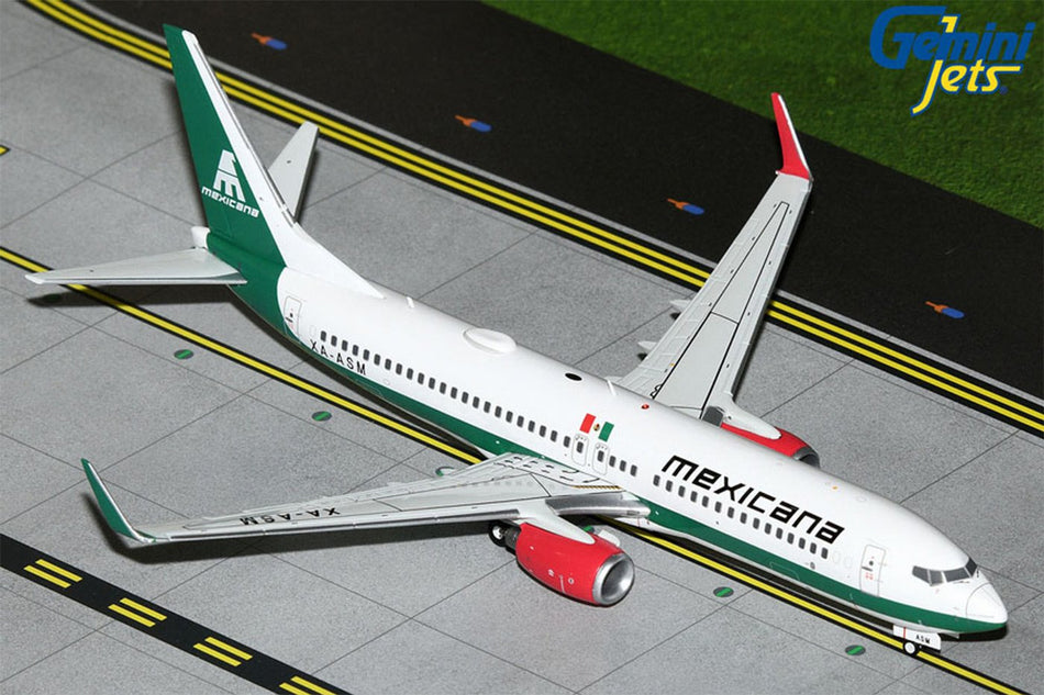 Gemini Jets Mexicana Boeing 737-800W Diecast - XA-ASM - 1/200 - G2MXA1303