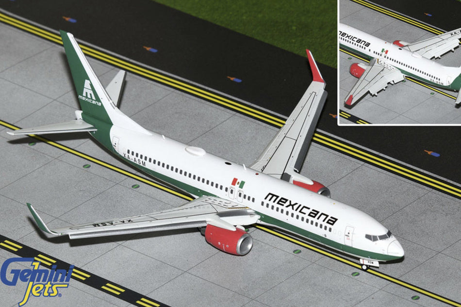 Gemini Jets Mexicana Boeing 737-800W Flaps Down Diecast - XA-ASM - 1/200 - G2MXA1303F