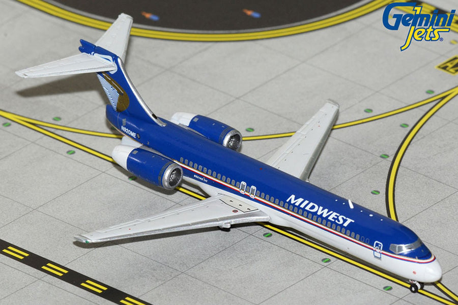 Gemini Jets Midwest Airlines Boeing 717-200 1:400 Diecast Model Aircraft - N920ME - GJMEP1488