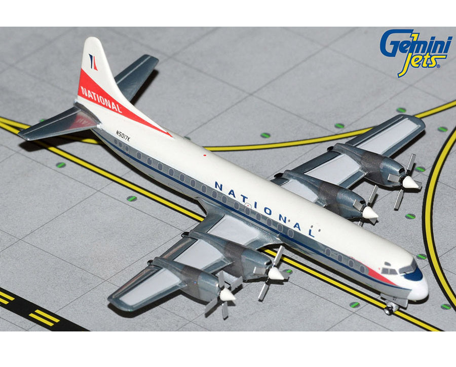 Gemini Jets National Airlines L-188A Electra 1:400 Diecast Model Aircraft N5017K - GJNAL2136