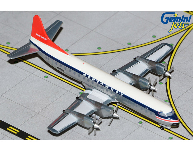 Gemini Jets Northwest Orient L-188A Electra 1:400 Diecast Model Aircraft - N128US - GJNWA2125