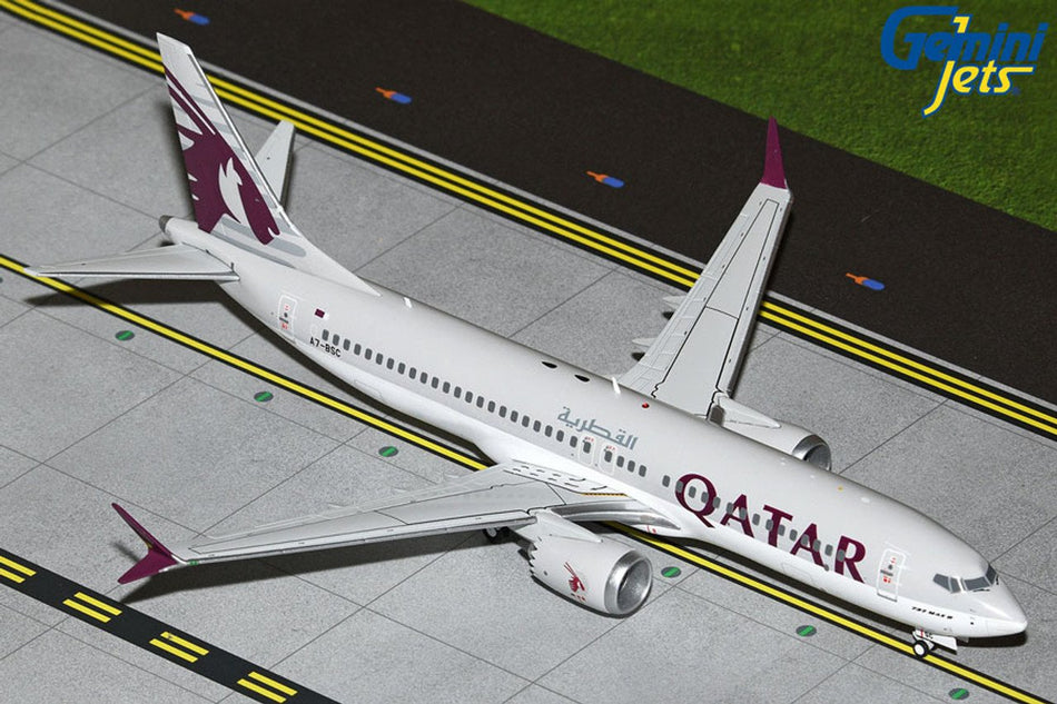 Gemini Jets Qatar Airways B737 Max 8 Diecast - A7-BSC - 1/200 - G2QTR1243
