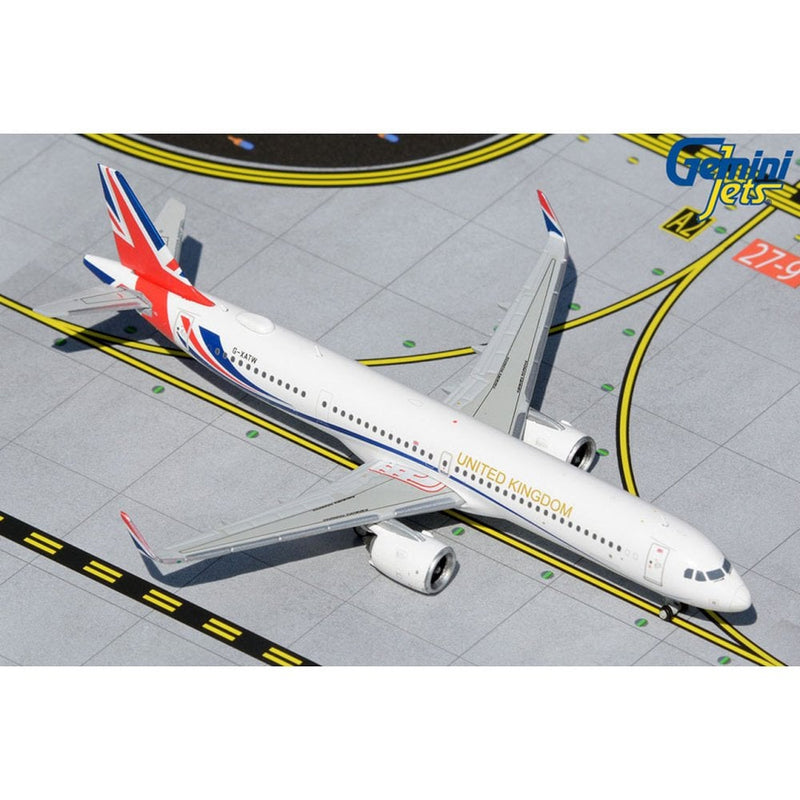 Gemini Jets RAF Airbus A321 Neo United Kingdom 'G-AXTW' Diecast Scale Model - 1/400 - GMRAF111
