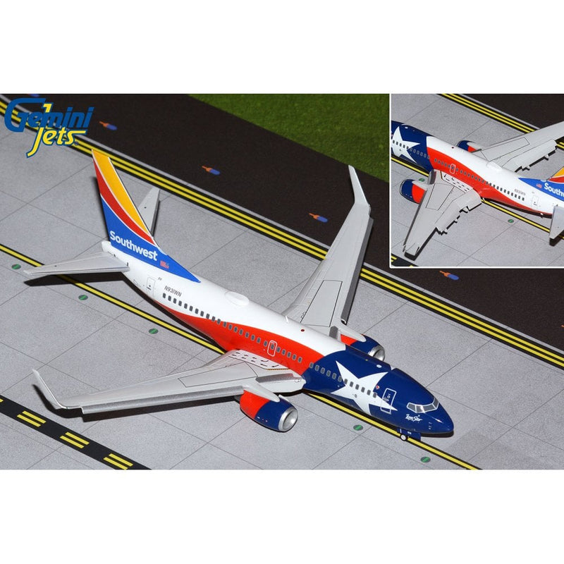 Gemini Jets Southwest Boeing 737-700 Flaps Down Lone Star One Livery Diecast - N931WN - 1/200 - G2SWA1009F