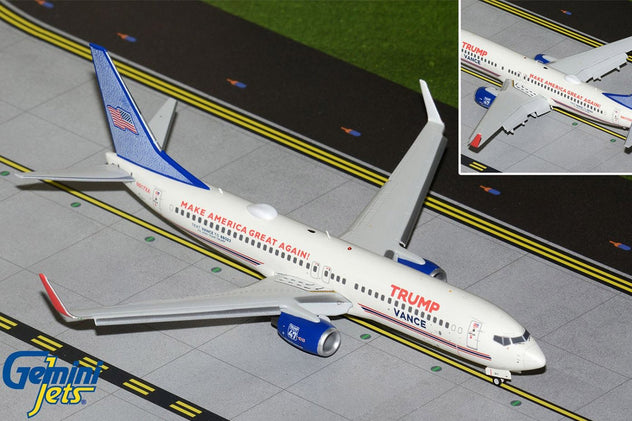 Gemini Jets Trump-Vance Boeing 737-800 1/200 Diecast Model Aircraft - N917XA - G2TRU1372F