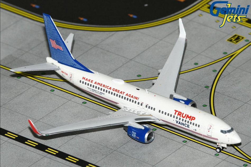 Gemini Jets Trump-Vance Campaign Boeing 737-800W Diecast - N917XA - 1/400 - GJTRU2306