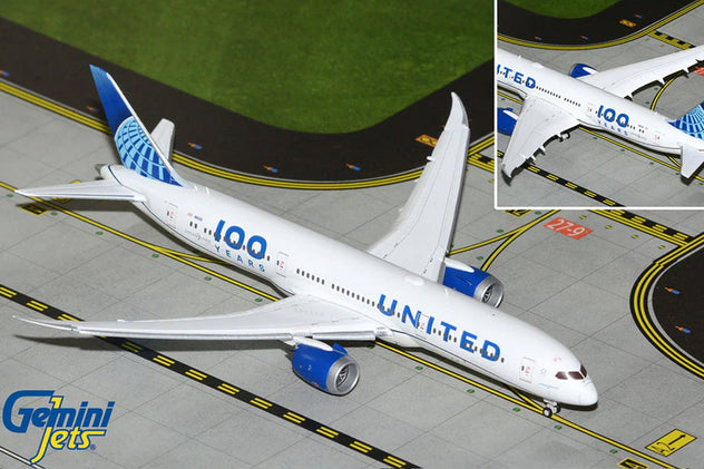 Gemini Jets United Airlines Boeing 787-9 1:400 Diecast Model Aircraft - GJUAL2228F