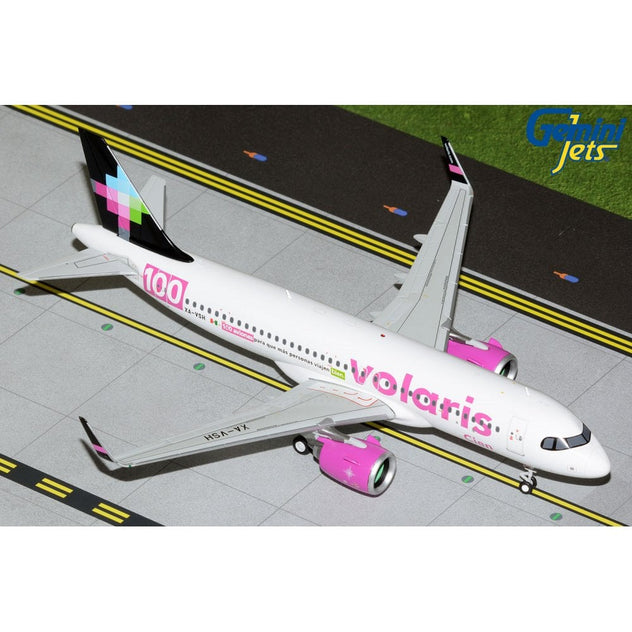 Gemini Jets Volaris A320 Neo 1:200 Diecast Model Aircraft, 100 Aviones - XA-VSH - G2VOI1149