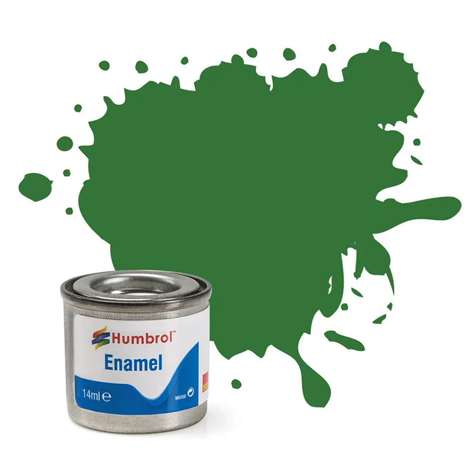 Humbrol 131 Mid Green Satin Enamel Paint 14ml