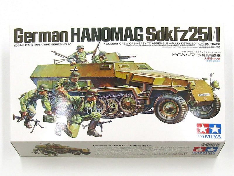 Tamiya 35020 German Hanomag Sd.Kfz. 251/1 1:35 Scale Plastic Model Kit
