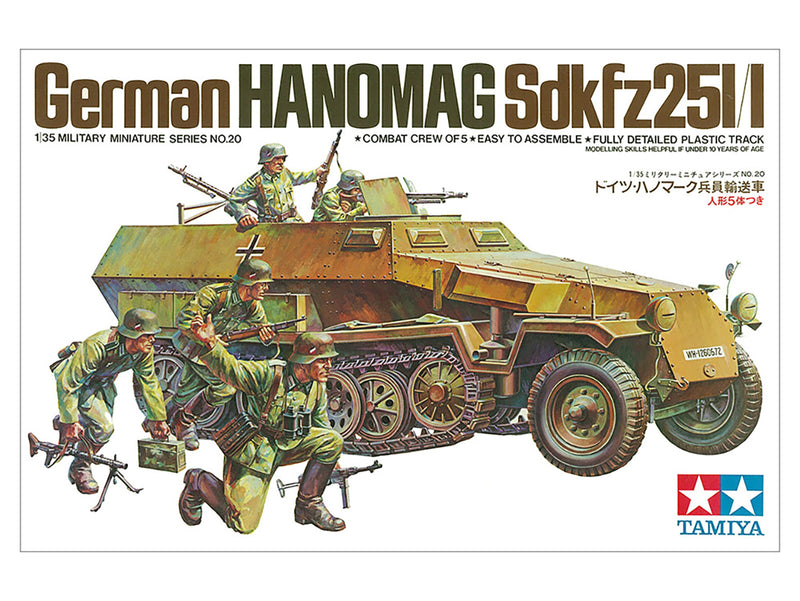 Tamiya 35020 German Hanomag Sd.Kfz. 251/1 1:35 Scale Plastic Model Kit