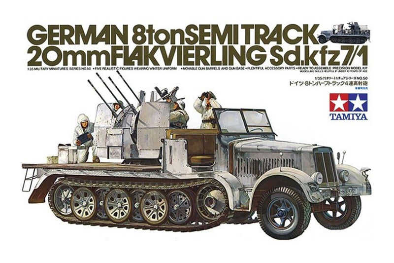 Tamiya 35050 German 8ton Halftrack 20mm FlakVierling 1:35 Plastic Model Kit