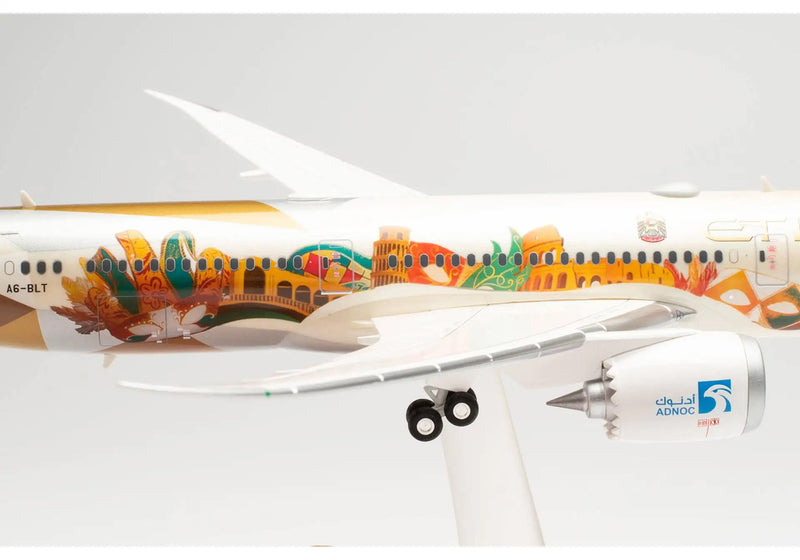 Herpa Etihad Boeing 787-9 "Choose Italy" Livery Plastic Model - A6-BLT - 1/200