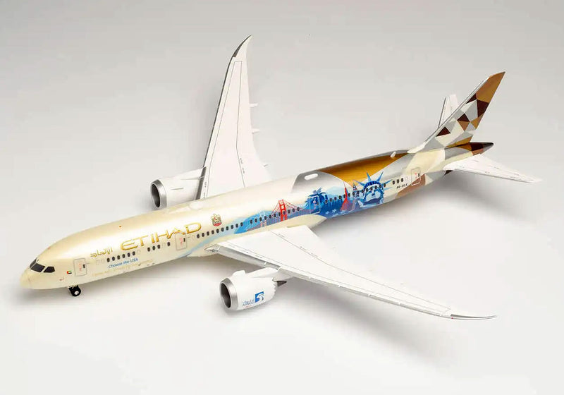 Herpa Etihad Boeing 787-9 "Choose the USA" Livery Plastic Model - A6-BLE - 1/200
