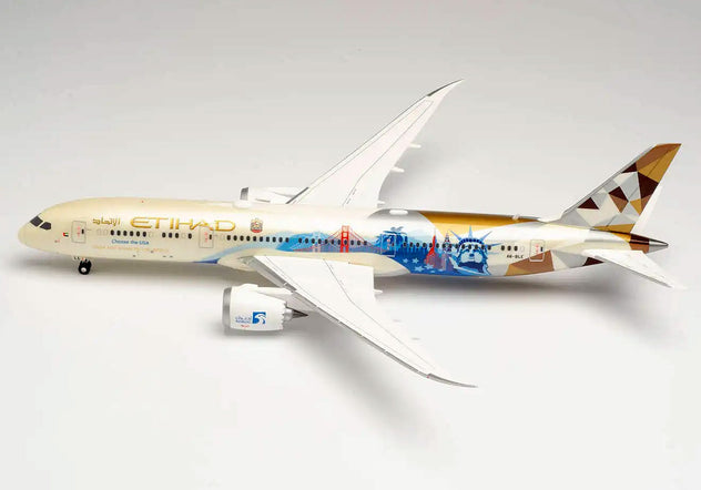 Herpa Wings Etihad Boeing 787-9 "Choose the USA" A6-BLE 1:200 Diecast Model Aircraft