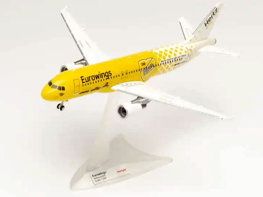 Herpa Wings Eurowings Airbus A320 "Hertz 100 Years" 1:200 Diecast Model Aircraft - D-ABDU