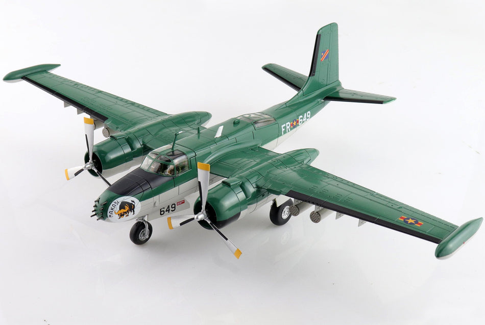 Hobbymaster HA3228 - B-26K Counter Invader 64-17649, Congolese Air Force, Brazzaville, 1965 ( 4 x LAU rocket launchers) Diecast Scale Model - 1/72