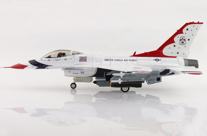 Hobbymaster HA38044- F-16C Thunderbirds “Warbird” No.10, USAF, 1988 Diecast Scale Model  - 1/72