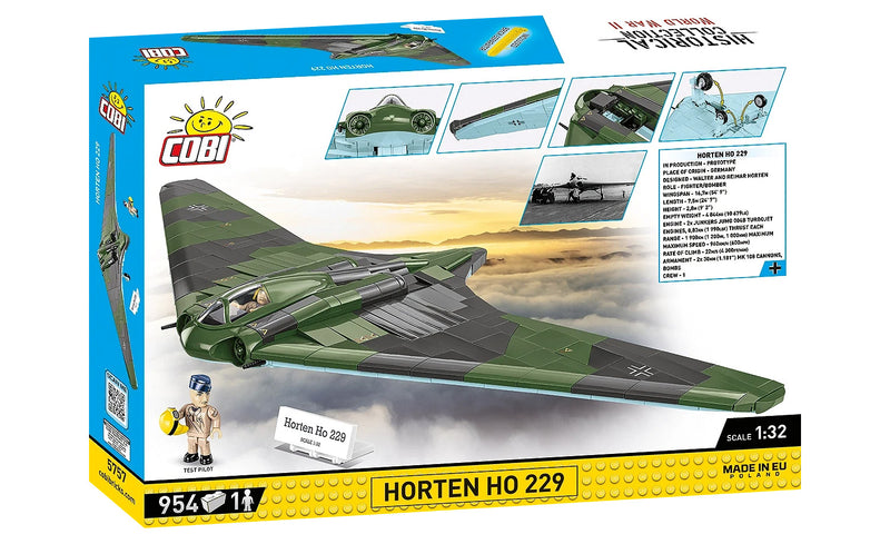 Cobi Horten Ho 229 Brick Model Kit, Scale 1/32 Aircraft Brick Kit (5757)