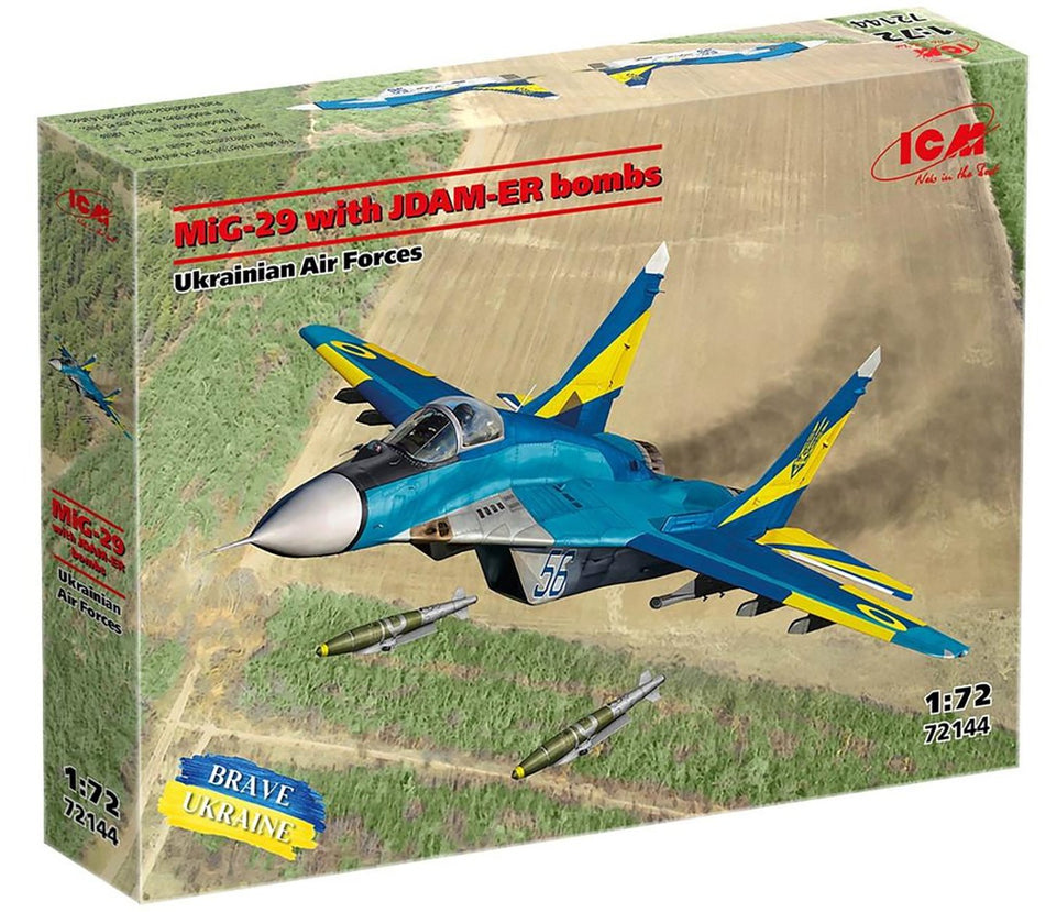 ICM MiG-29 of Ukrainian Air Forces with JDAM-ER Bombs 1:72 Plastic Kit