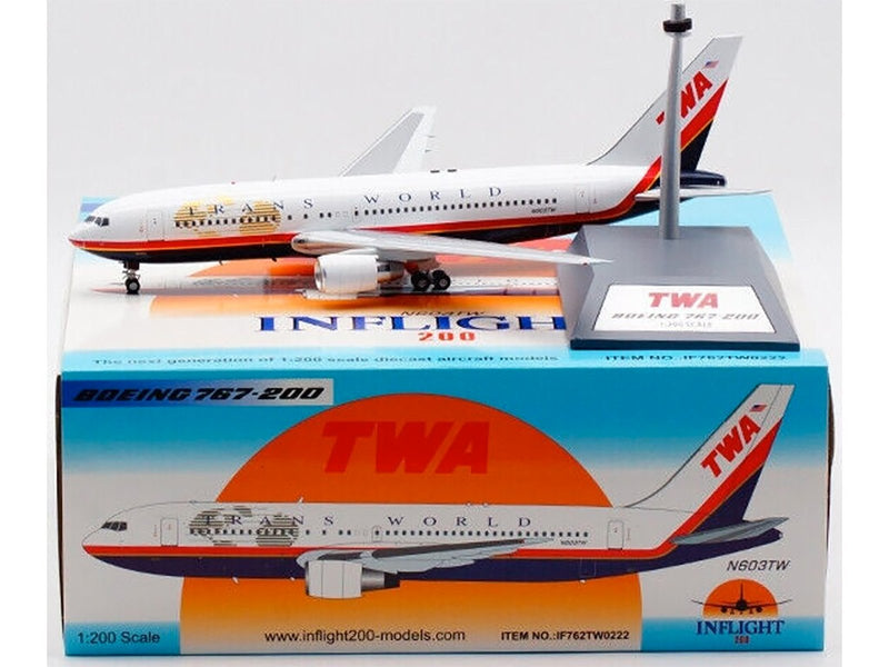 InFlight200 TWA Boeing 767-200 Diecast - N603TW - 1/200