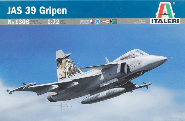 Italeri Saab JAS 39 Gripen 1:72 Plastic Model Aircraft Kit