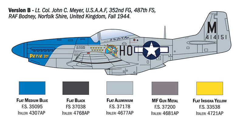Italeri P-51D Mustang Aces 1:72 Plastic Kit
