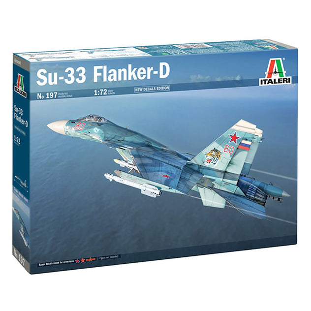 Italeri Su-33 Sea Flanker-D 1:72 Plastic Model Aircraft Kit