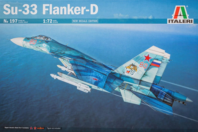 Italeri Su-33 Sea Flanker-D 1:72 Plastic Model Aircraft Kit
