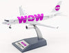 J Fox WOW Air Airbus A320-232 - LZ-WOW - Diecast - 1/200