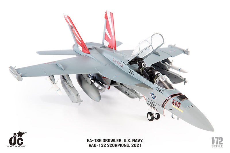 JC Wings EA-18G Growler U.S. Navy VAQ-132 Scorpions, 2021 Diecast Scale Model - 1/72
