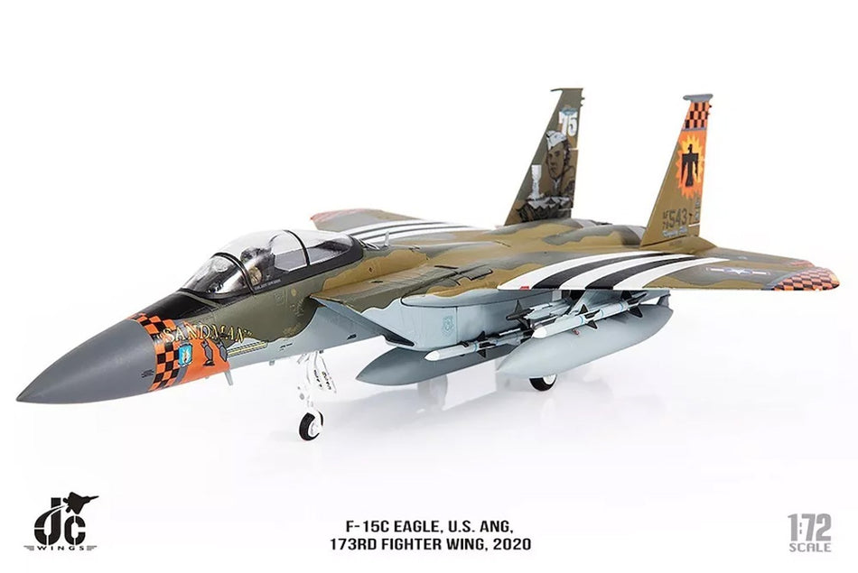 JC Wings F-15C Eagle US ANG 173rd Fighter Wing 2020 Diecast Scale Model - 1/72
