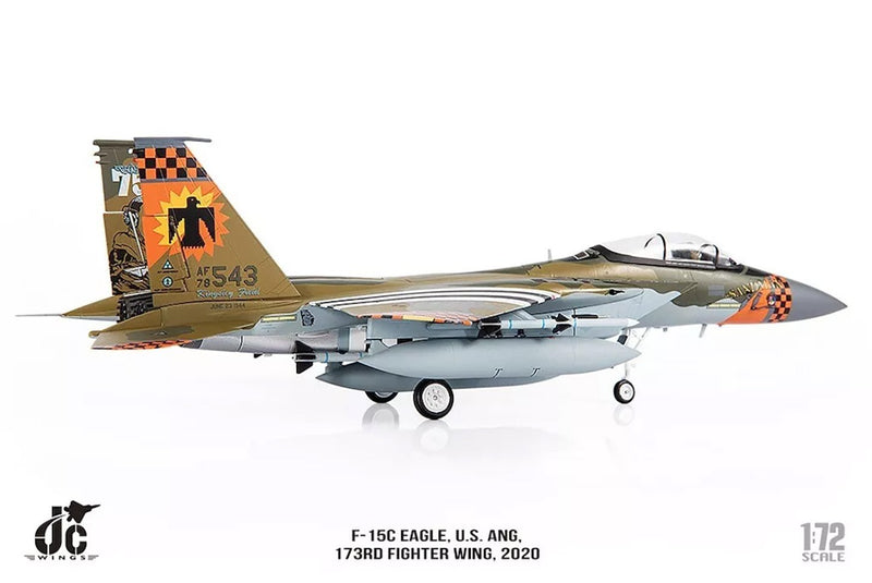 JC Wings F-15C Eagle US ANG 173rd Fighter Wing 2020 Diecast Scale Model - 1/72