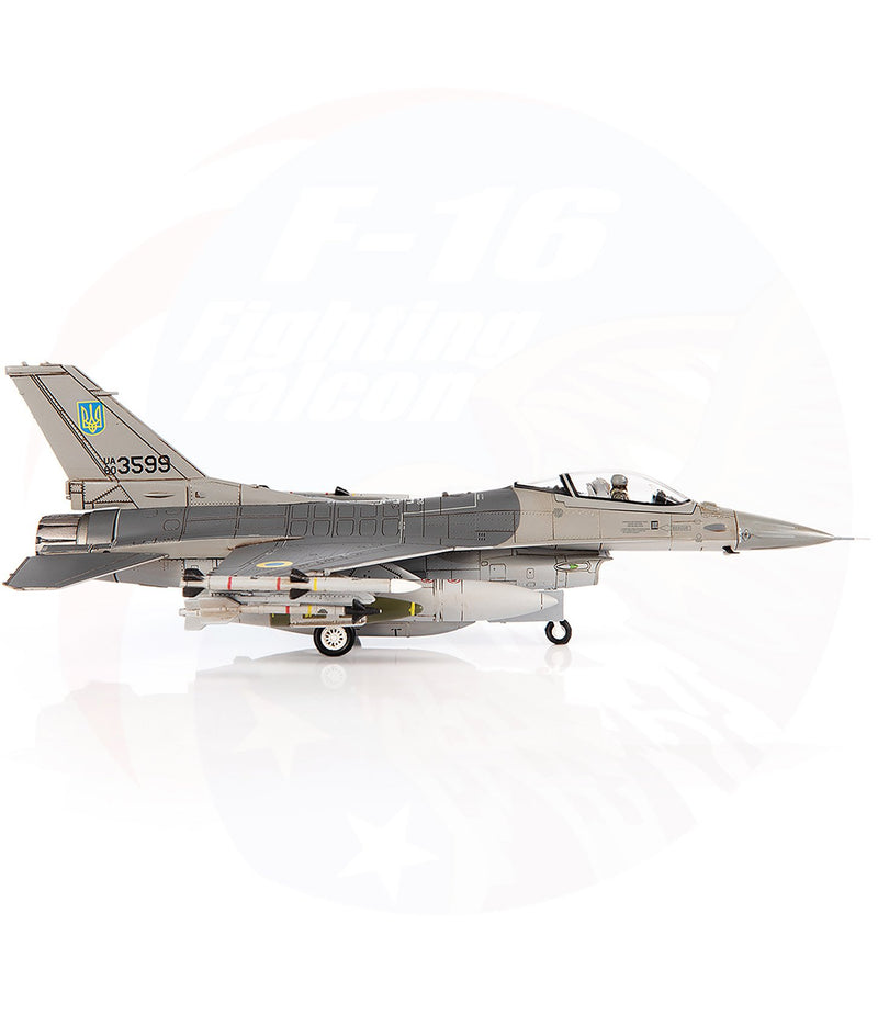 JC Wings F-16A Fighting Falcon Ukraine Air Force, 831st Tactical Aviation Brigade, 2024 Diecast Scale Model - 1/72
