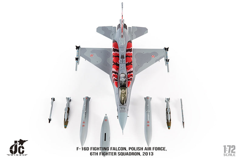 JC Wings F-16D Fighting Falcon Polish Air Force, 6th Fighter Sqn. 2013 Diecast Scale Model - 1/72