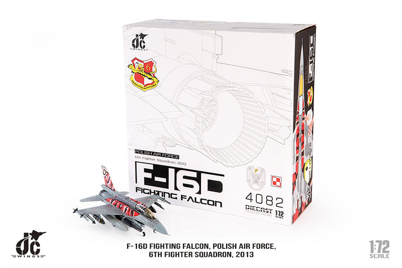 JC Wings F-16D Fighting Falcon Polish Air Force, 6th Fighter Sqn. 2013 Diecast Scale Model - 1/72