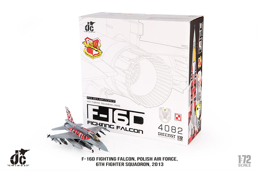 JC Wings F-16D Fighting Falcon Polish Air Force 6th Fighter Sqn 2013 1:72 Diecast Aircraft