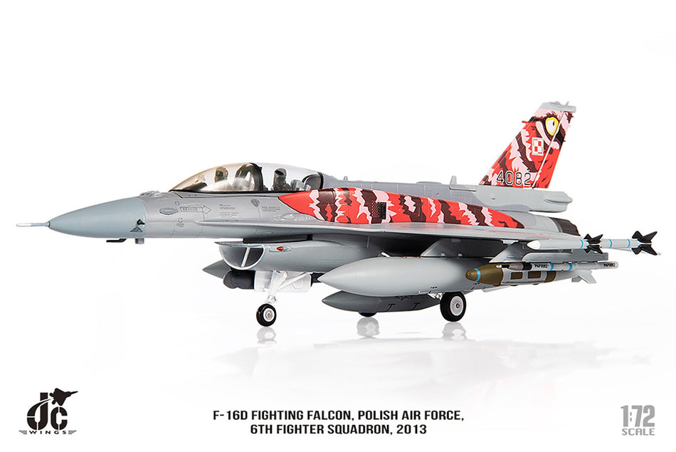 JC Wings F-16D Fighting Falcon Polish Air Force, 6th Fighter Sqn. 2013 Diecast Scale Model - 1/72