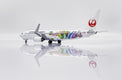 JC Wings Japan Airlines B737-800 Flaps Down Diecast Model "Shimajiro Jet" Livery - JA330J - 1/200