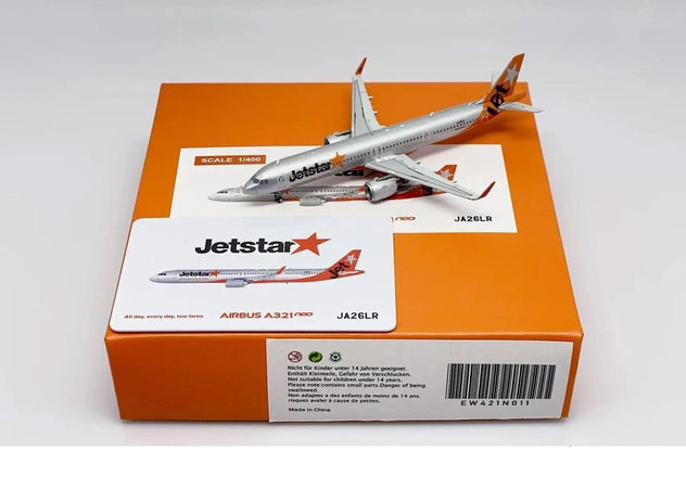 JC Wings Airbus A321Neo JetStar JA26LR 1:400 Diecast Model Aircraft - EW421N011
