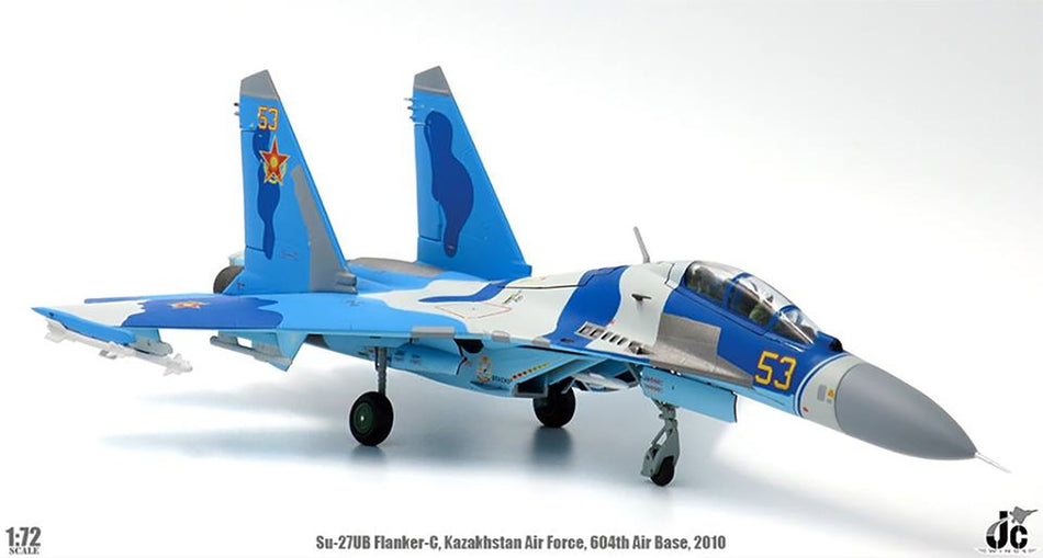 JC Wings SU-27UB Flanker-C Kazakhstan Air Force 604TH 2010 Diecast Scale Model - 1/72