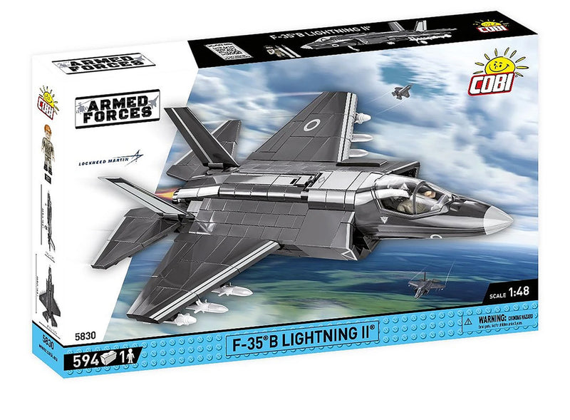 Cobi F-35B Lightning II RAF 1:48 Scale Brick Kit Aircraft Model - 594 Pieces (5830)