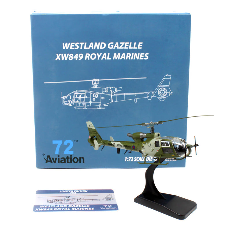 Aviation72 Westland Gazelle XW849 Royal Marines Gladys 1/72 Diecast Model Aircraft - AV7224015