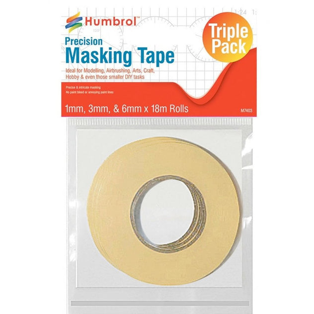 Humbrol Masking Tape Set 1mm 3mm 6mm Paints & Accessories