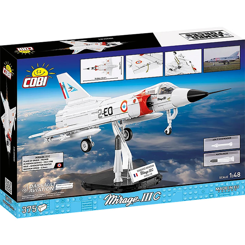 Cobi Mirage IIIC 1/48 Scale Aircraft Brick Kit - 375 Pieces (5930)