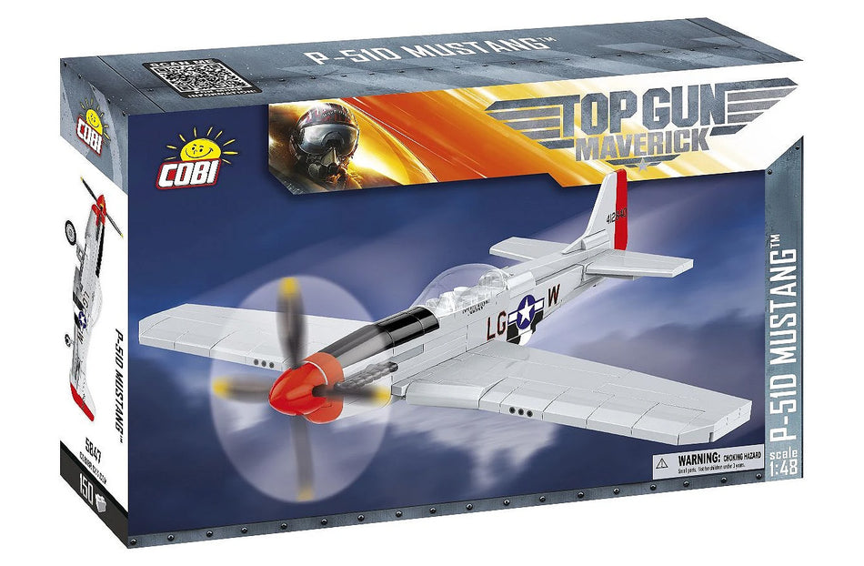 Cobi P-51D Mustang Top Gun 1:48 Scale Aircraft Brick Kit - 150 Pieces (5847)